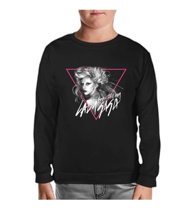 Lady Gaga - Born this Way Siyah Çocuk Sweatshirt