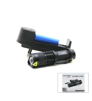 2IN1 KÜÇÜK ZOOMLU EL FENERİ COB LED METAL KASA 9CM (5680)