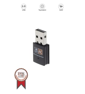 Torima YD-48  USB 2.0 600 Mbps Mini Wifi Adaptörü Kablosuz Alıcı (Siyah)