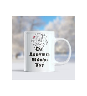 Anneler Gününe Özel Hediye Seramik Beyaz Kupa Bardak  1 Adet