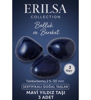 Sertifikalı Mavi Yıldız Taşı Kütle (3 Adet) – Doğal Parıltılı Taş Seti 30-35 mm (Çok Renkli)