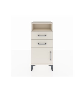 Arges Komodin Tek Raflı 2 Çekmeceli Tek Kapaklı 44x30x96 Aytaşı-Aytaşı