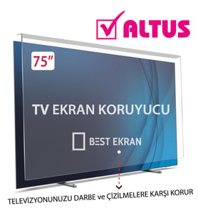 Altus 75" inç 190 Ekran KIRILMAZ Tv Ekran kORUYUCU