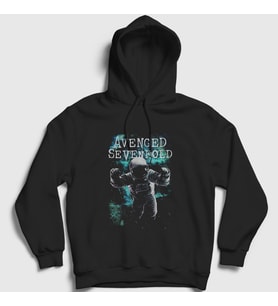 Presmono Unisex Siyah Space Avenged Sevenfold Kapüşonlu Sweatshirt 388901tt