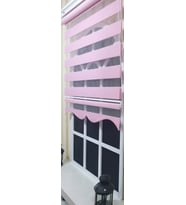 Zebra Stor Perde Pembe  Etek Dilimli ST 005