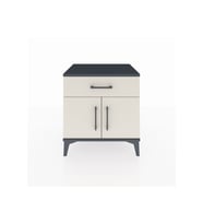 Hyperion Komodin Tek Raflı Tek Çekmeceli 2 Kapaklı 60x44x64 Antrasit-Aytaşı