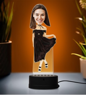 Doğum Günü Hediyesi,Sevgiliye Hediye, Kişiye Özel Fotoğraflı En Güzel Kadın  Karikatür 3D Led Lamba (Beyaz)