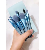 8 Parça Deri Makyaj Fırçası Seti Fondöten Far Pudra Eyeliner Fırça Set cin828mv