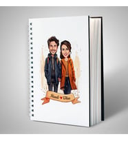 Sevgiliye Hediye Kişiye Özel Eylül Ayında Aşk Karikatürlü Defter