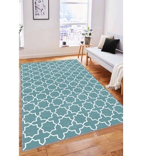 Turkuaz Spor Kaymaz Tabanlı Makinede Yıkanabilir Halı MO07 - 100 x 160 cm