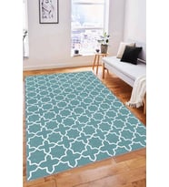 Turkuaz Spor Kaymaz Tabanlı Makinede Yıkanabilir Halı MO07 - 100 x 160 cm