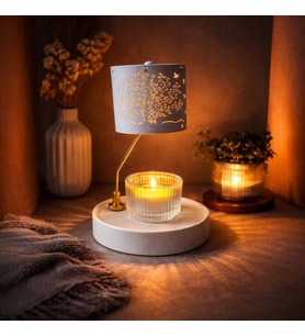Naroote Dönen Tealight Mumluk – Yaşam Ağacı Tasarımlı Paslanmaz Çelik Carousel Mumluk, Dekoratif Ev (Beyaz)
