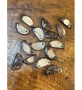3X2 CM 15 ADET DELİKLİ BAMBU YARIM AY BONCUK SET
