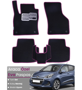 HYUNDAİ i10 (2013-2019) Uyumlu EVA Paspas Tam Set–Araca Özel,Kolay Montaj,Su Geçirmez
