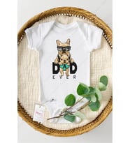 Dad Ever Özel Tasarım Bebek Zıbın Pamuklu Çıtçıtlı Body