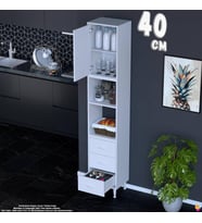 Eliusta Defne 40 cm 3 Çekmeceli Çok Amaçlı Mutfak Kiler Banyo Organizer Çocuk Odası Dolabı Oyuncak Dolabı