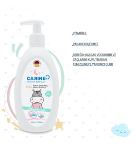 CARINE 2'Sİ 1 ARADA BEBEK SAÇ VE VÜCUT ŞAMPUANI 400 ML
