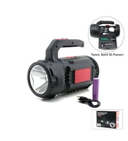2İN1 19PCS = TAMİR - HIRDAVAT SETİ EL FENER - PROJEKTÖR LED + COB USB - TYPE-C - PİL ŞARJLI HS-310 (5343)