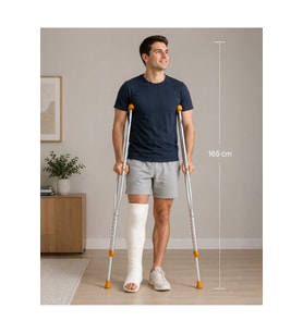 Karvel Medikal Koltuk Altı Değneği Çift Small (Küçük) S Beden Alüminyum Ayarlanabilir