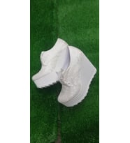 Berush Bride 500 Çınar Sade  Dolgu Topuklu Gelinlik Ayakkabısı (Sedef)