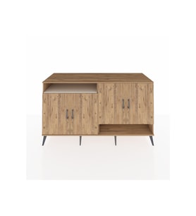 Kronos Konsol 6 Raflı 4 Kapaklı 176x59x99 Çam-Çam/Aytaşı