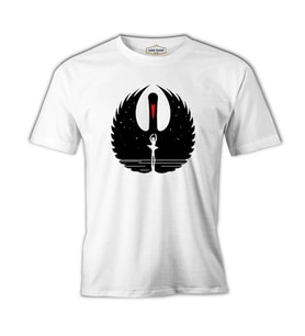 Girl inside the Swan or Vice Versa Beyaz Erkek Tshirt