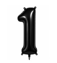 1 Rakam Folyo Balon Siyah Rengi (76 cm)