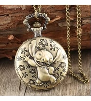 Yeni Disney Stitch cep saati Anime 3D Düz Tasarım çocuk Kuvars Çevirme Cep Saati