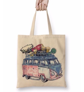 Volkswagen Bus Bez Çanta Uzun Saplı