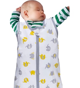Sitilin Bebek Uyku Tulumu Çift fermuarlı % 100 Doğal Pamuk Kumaş Özel Kumaş Unisex 0.5 Tog STL6429 (Renksiz)