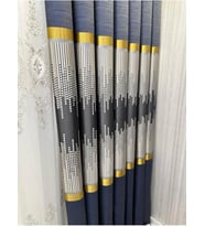 Lexroo Amasra Ft614164 V-2501 Lacivert 1/3 Sık Pileli Fon Perde Apm