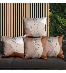 eJOYA Modern Tasarımlı 4'lü Yastık İçi Ve Kırlent Kılıfı 45cm 113669