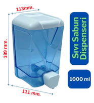 Wespa Plastik Şeffaf Sıvı Sabun Dispenseri 1000 ml. x 10 Adet