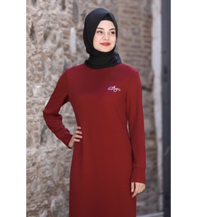 Azra Elbise Bordo SN62
