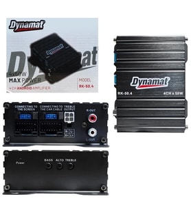 DYNAMAT RK-50.4 Mini Android Multimedya Anfisi 4X50 Watt (Siyah)