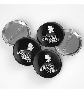 Nikola Tesla Buton Rozet 3 adet