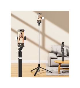 Uzaktan Kumandalı 1,7M Büyük Boy Tripod Pro Selfie Çubuğu Yatay Ve Dikey 360° Döndürülebilir Tutucu R1S-L
