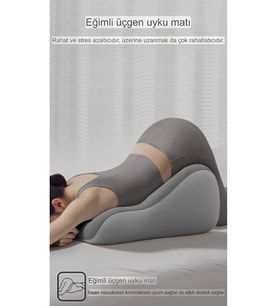 VISCORA Üçgen Pozisyon Yastığı  İlişki ve Dinlenme Pozisyon Desteği 3D Ergonomik Visco 23x50x40