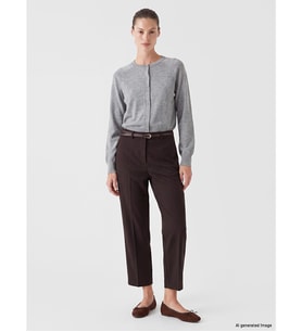 LCWAIKIKI Classic Kahverengi Cigarette Fit Kemerli Kadın Pantolon
