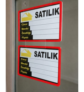 ETİKETLİK FİYATLIK - DAYANIKLI 1MM KALINLIKTA MAT YÜZEY KORUMALI EMLAK ÇERÇEVE 30 ADET