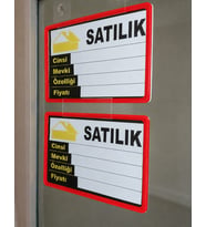 ETİKETLİK FİYATLIK - DAYANIKLI 1MM KALINLIKTA MAT YÜZEY KORUMALI EMLAK ÇERÇEVE 30 ADET
