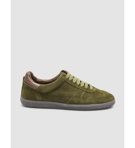 %100 Hakiki Süet Deri Haki Kadın Sneaker
