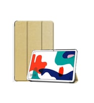 Huawei MatePad 10.4 Uyumlu Zore Smart Cover Standlı 1-1 Kılıf (Gold)
