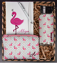 eJOYA Kişiye Özel Defter Kalem Matara ve Kalemlik Hediye Kutusu 111231 (Pembe)