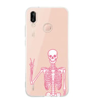 Huawei P20 Lite Uyumlu Baskılı Yumuşak Silikon Şeffaf Telefon Kılıfı