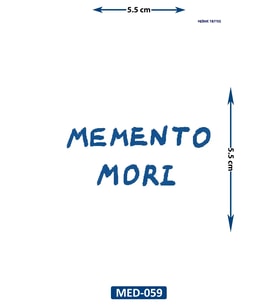 Momento Mori 5 cm Minimal geçici Dövme Yarı Kalıcı Geçici Dövme