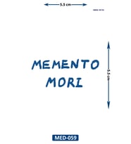 Momento Mori 5 cm Minimal geçici Dövme Yarı Kalıcı Geçici Dövme