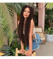 Afro Daa Fiber Sen Tül Peruk / Kahverengi
