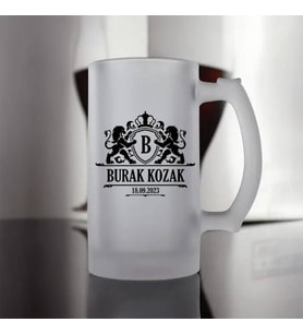 Kişiye Özel İsim ve Tarih Yazılı Özel Bira Bardağı