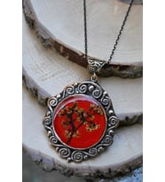 STONEAGE JEWELLERY Gerçek Çiçeklerden Yapılmış Tasarım Bayan Kolye